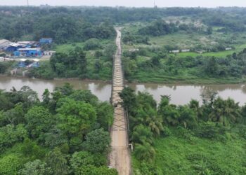 Jembatan Leuwiranji Membentang Panjang Suguhkan Keindahan Mulai Diperbaiki